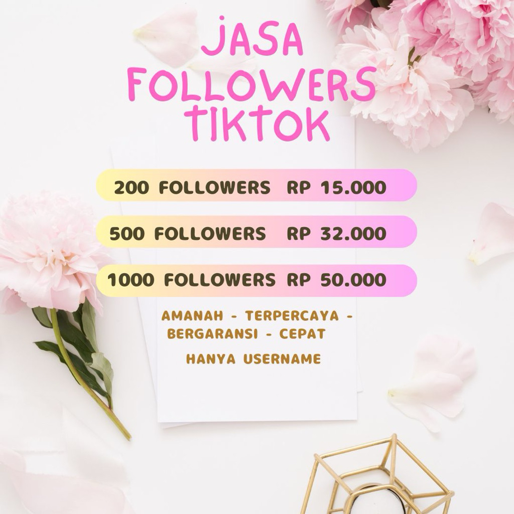 JASA FOLLOWERS TIKTOK | JUAL JASA TAMBAH FOLLOWERS TIKTOK