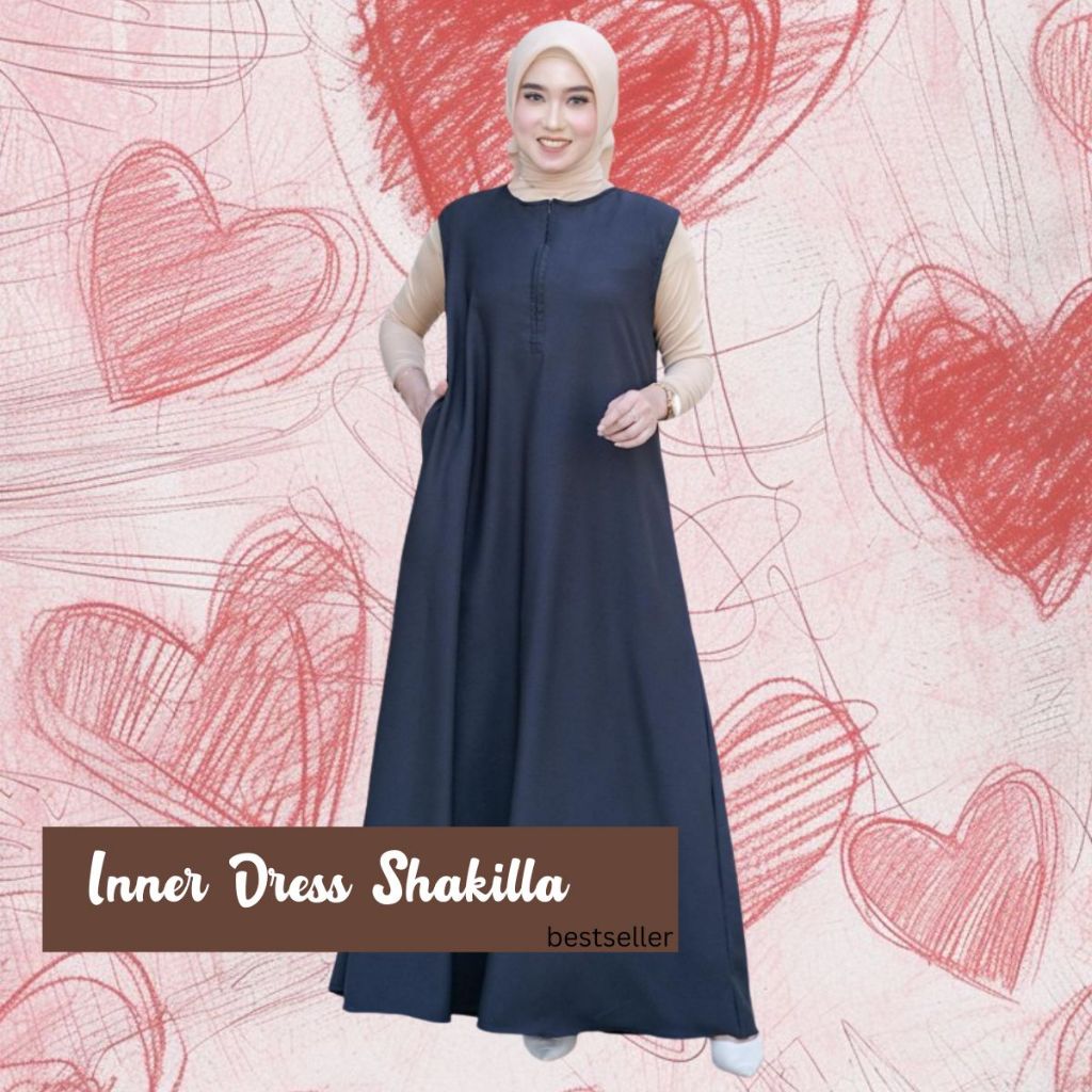 Inner Dress Katun Tanpa Lengan Ukuran Jumbo Busui Bahan Shakilla