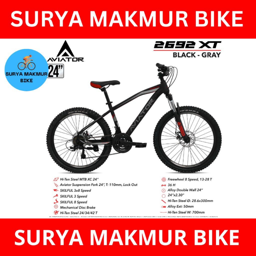 Sepeda Gunung/Mtb  24"26" Inch Aviator 2692XT By pacific