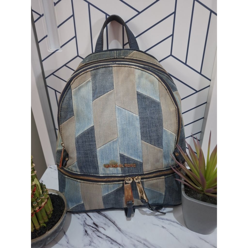 backpack tas ransel denim MK authentic preloved