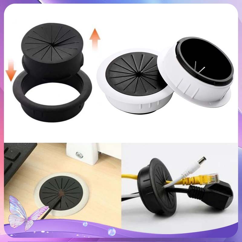 Tutup Lubang Meja Penutup Lubang Kabel Meja Meja Lubang Kabel Bulat 4pcs Penutup Lubang Kabel Meja S