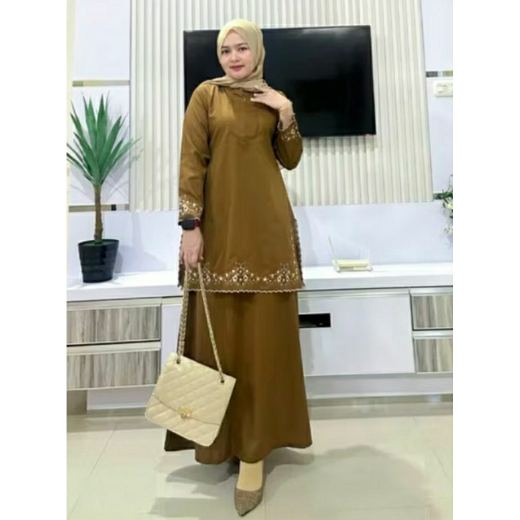 rimawahyu740-SetelanRokPemda Melayu Bordir Baju dinas ASN Pemda Bahan Toyobo Premium