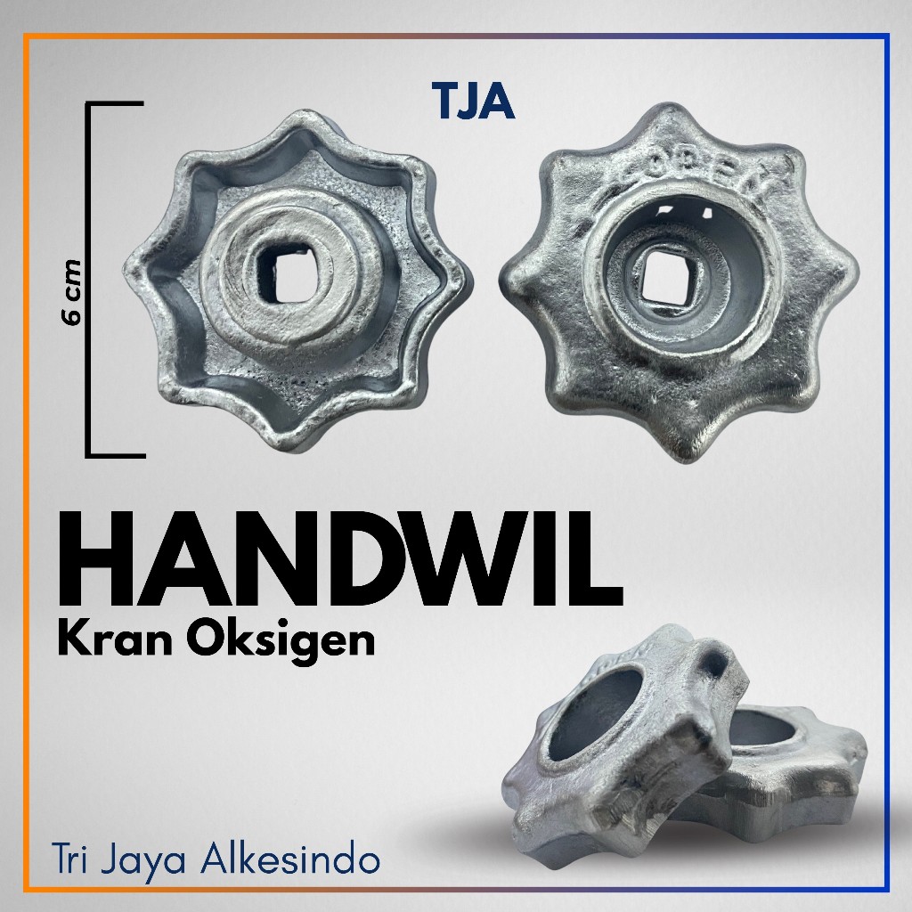 Handwil Kran Oksigen Silver – Tutup Kran Tabung Oksigen Awet & Berkualitas