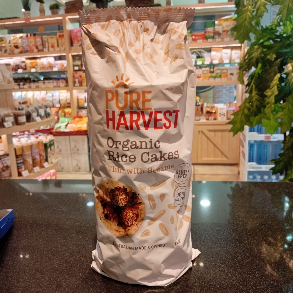 Rice Cakes Organic Thin Sesame by Pure Harvest 150gr
