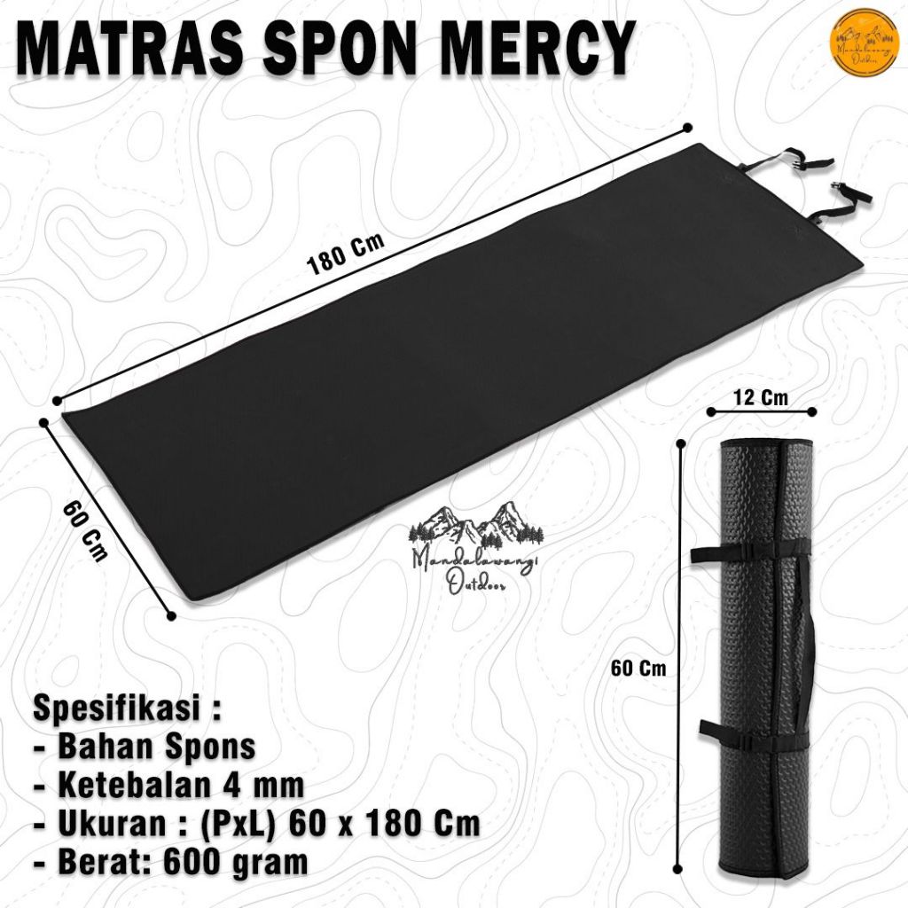 MATRAS SPON CAMPING OUTDOOR ANTI SLIP TEBAL 4MM MATRAS YOGA SANTAI MATRAS CAMPING SPON RINGAN MATRAS