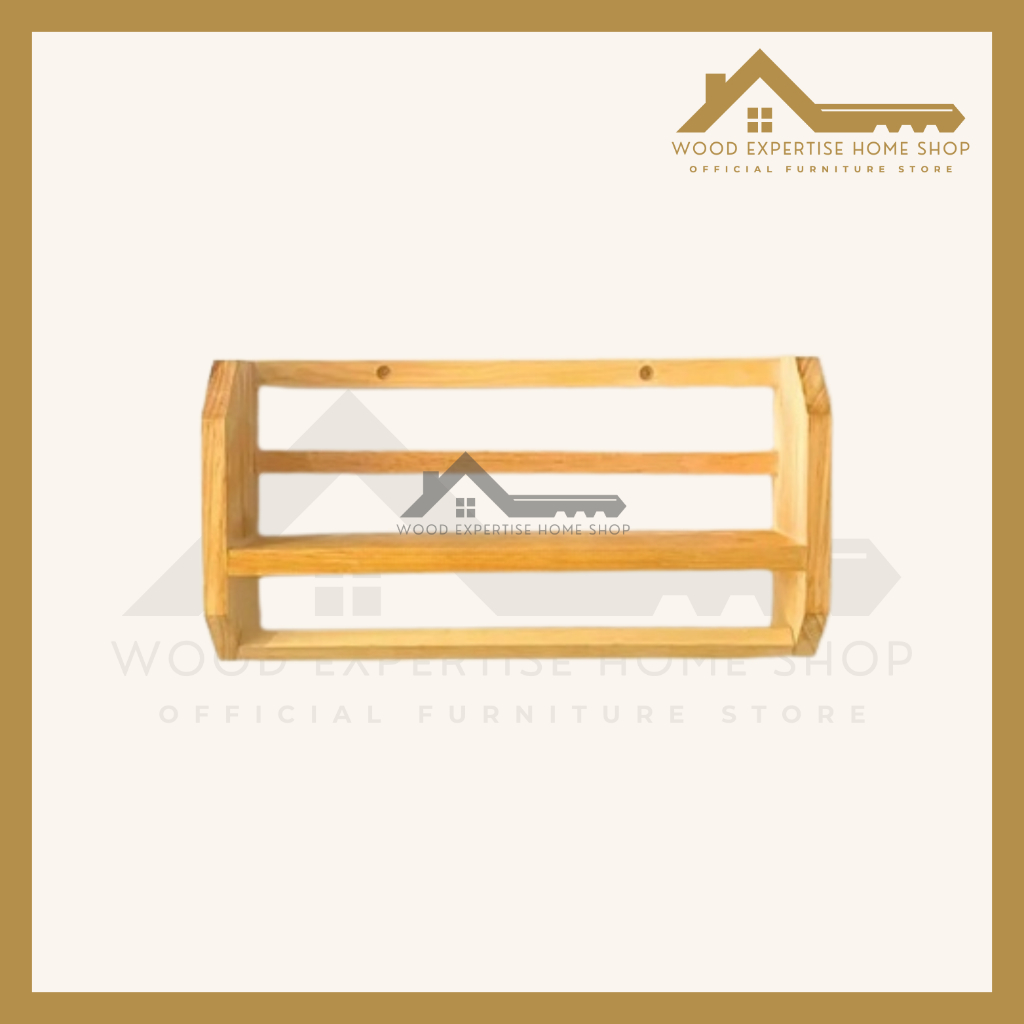 Rak Bumbu Kayu Tempat Toples Bumbu Sebaguna Rak Dapur Kayu Gantung Dinding