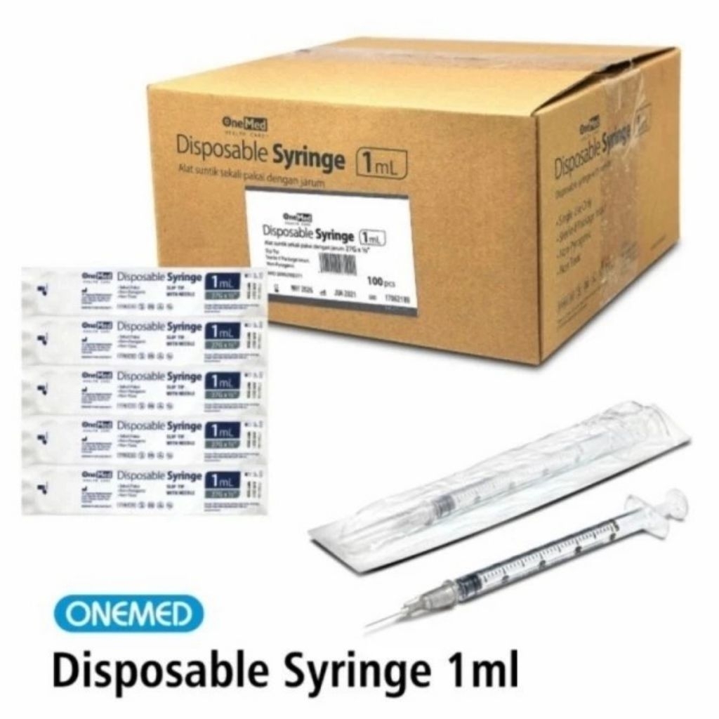 spuit onemed 1cc 3cc 5cc / spet 1ml 3ml 5ml / spet onemed syringe 1ml 3ml 5ml