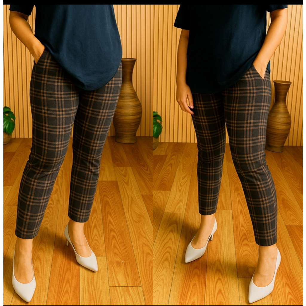 BIG SALE CELANA LUNA BAGGY PANTS KOTAK KOTAK SUPER JUMBO SCUBA PREMIUM