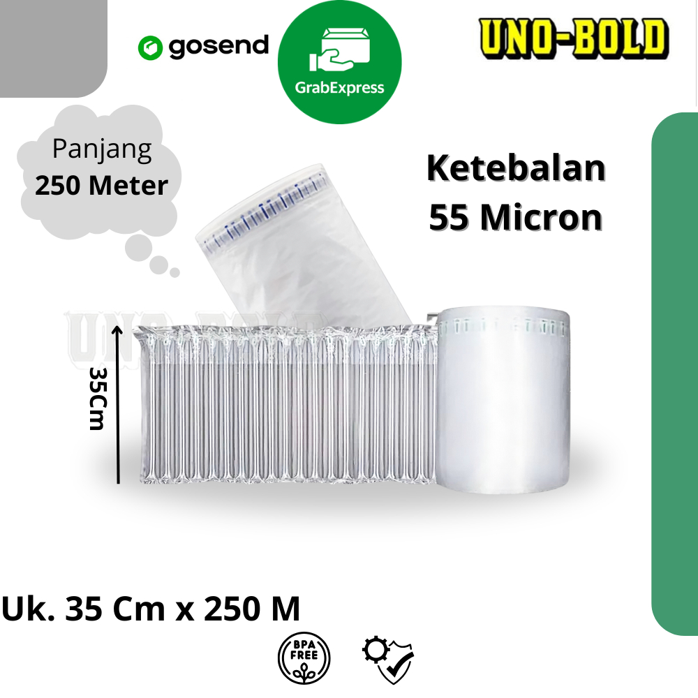 

Plastik Angin Pelindung Barang 35cm x 250m / Gulungan Bubble Angin Tebal Packing