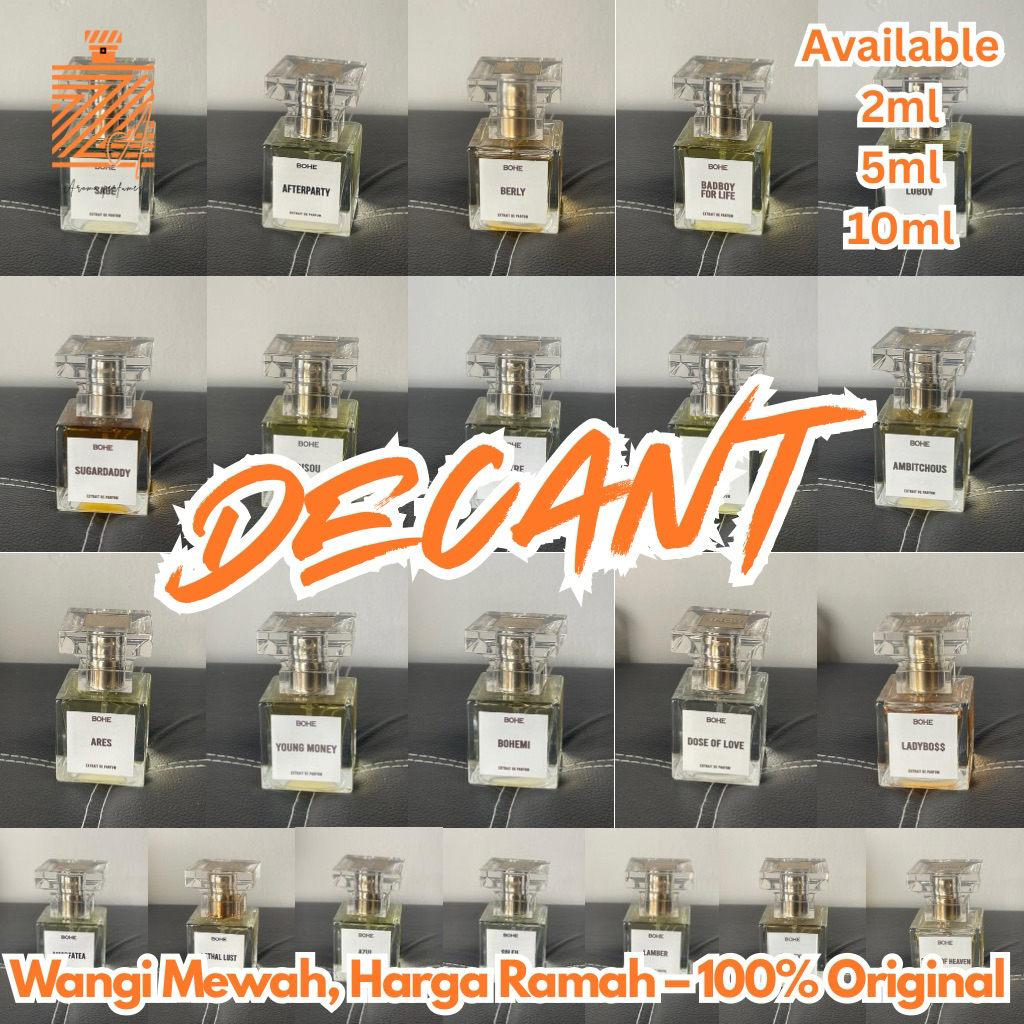 [Decant Original] BOHE Parfum Sage,Afterparty,Berly,Bad boy for life,Lubov,Sugardaddy,Bisou,Feyre,Eg