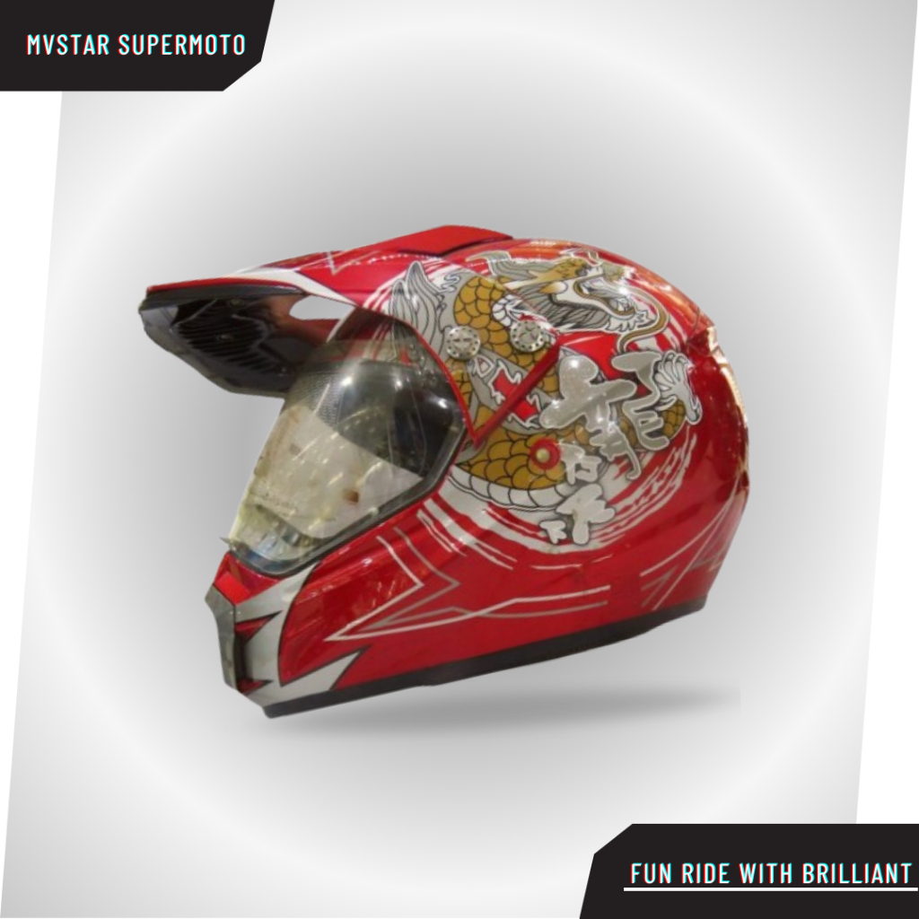 HELM MVSTAR SUPERMOTO/HELM CROSS DEWASA/HELM MVSTAR MOTIF/HELM CROSS KEREN/ORIGINAL SNI