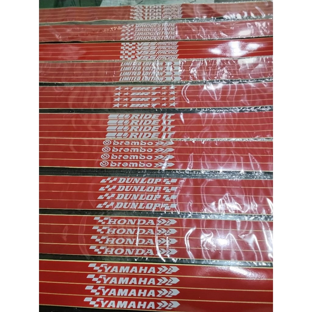 Sticker List Merah Velg Motor 1 cm