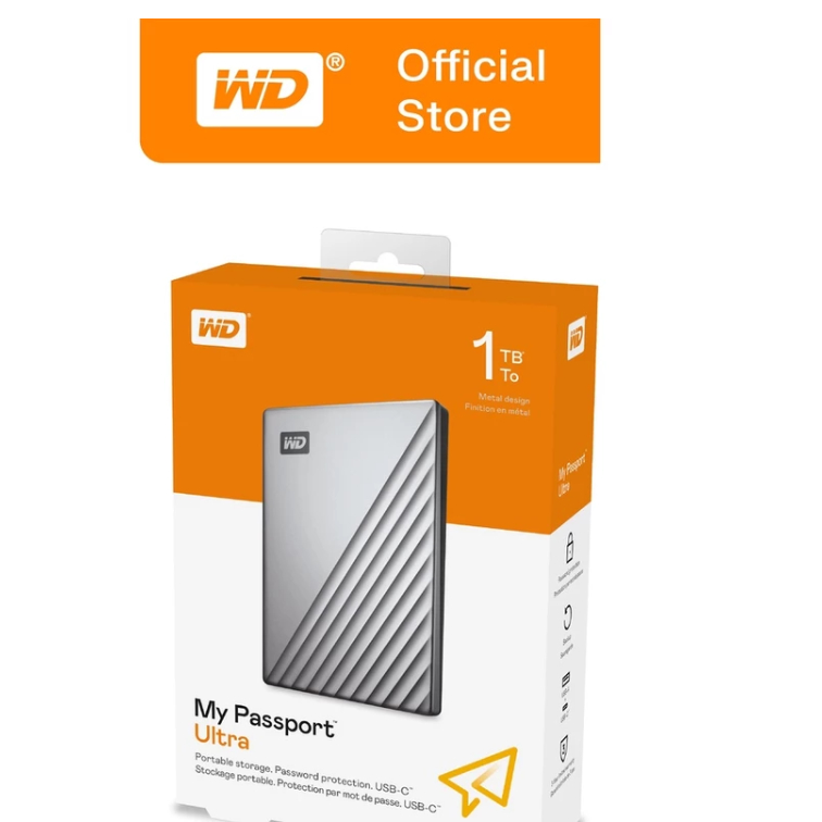 WD My Passport Ultra 2TB HDD USB-C 3.0 Metal