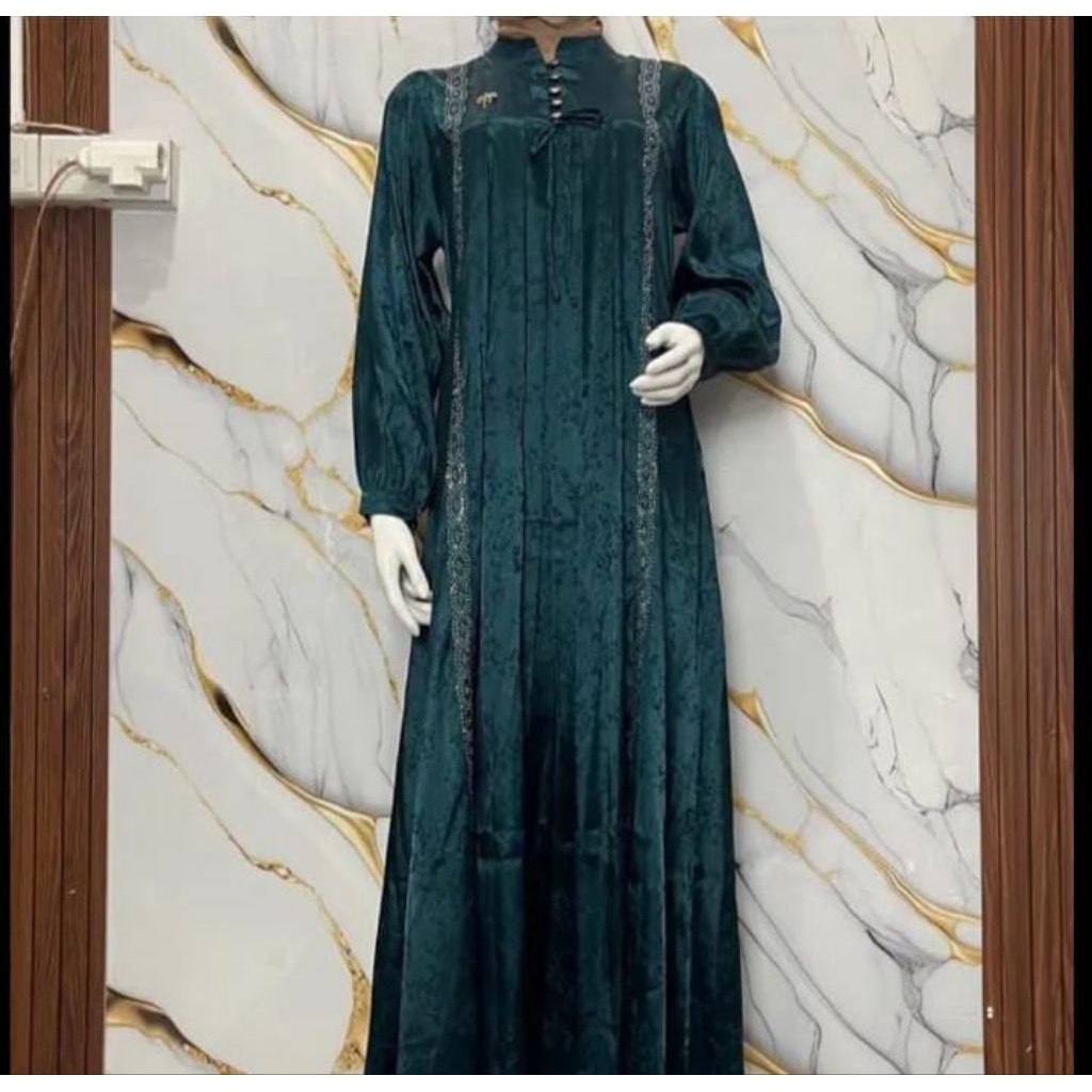 Gamis Asyifa silk//jaguar silk payet//gamis kondangan