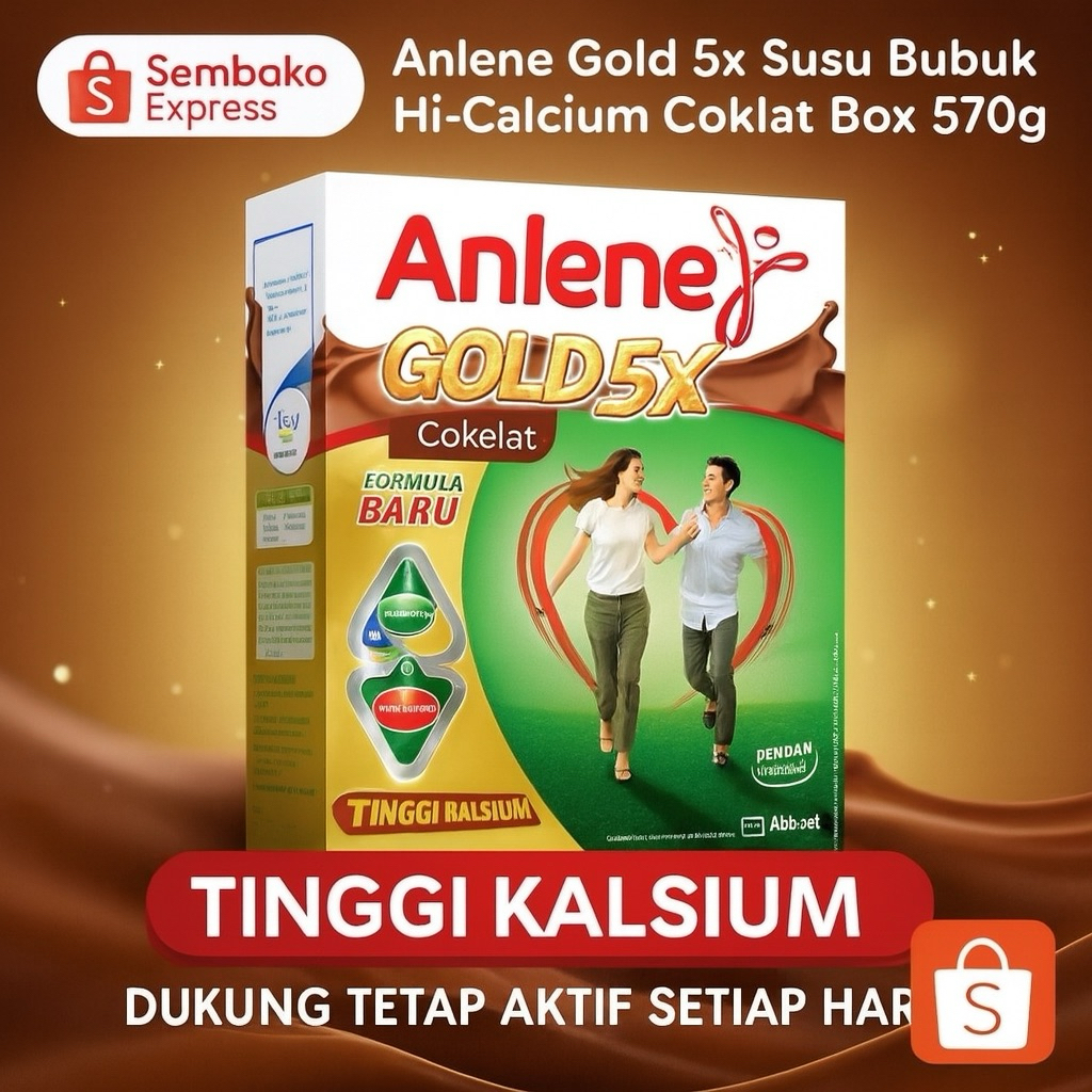 

Anlene Gold Plus Cokelat Susu Bubuk 570g – Formula Baru Tinggi Kalsium