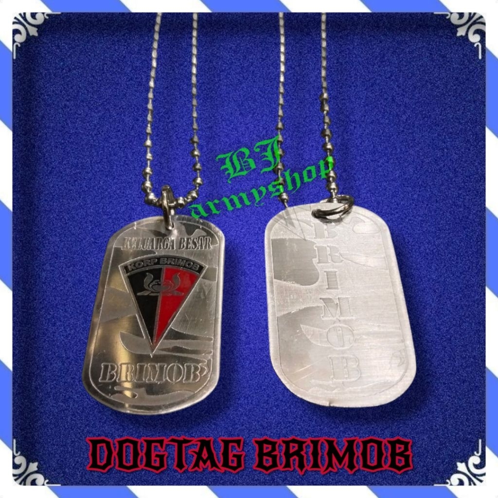 Kalung Dog Tag Polisi Brimob / kalung brimob polri