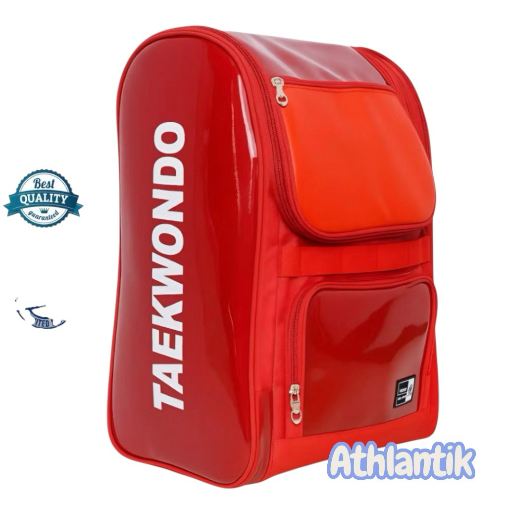 Tas Ransel Taekwondo merah Waterprof / Tas Gendong Taekwondo Waterprof