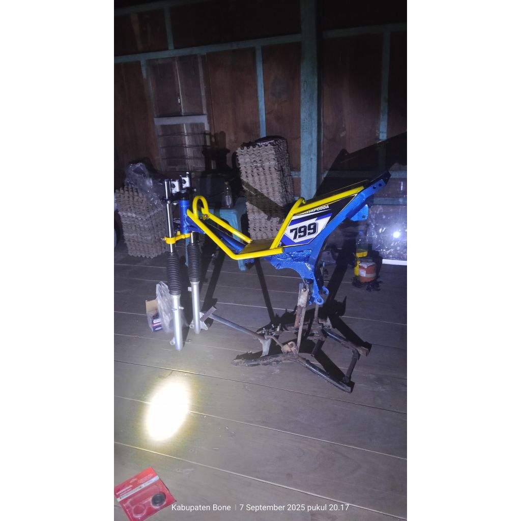 Tangki motor ojek gabah stainless