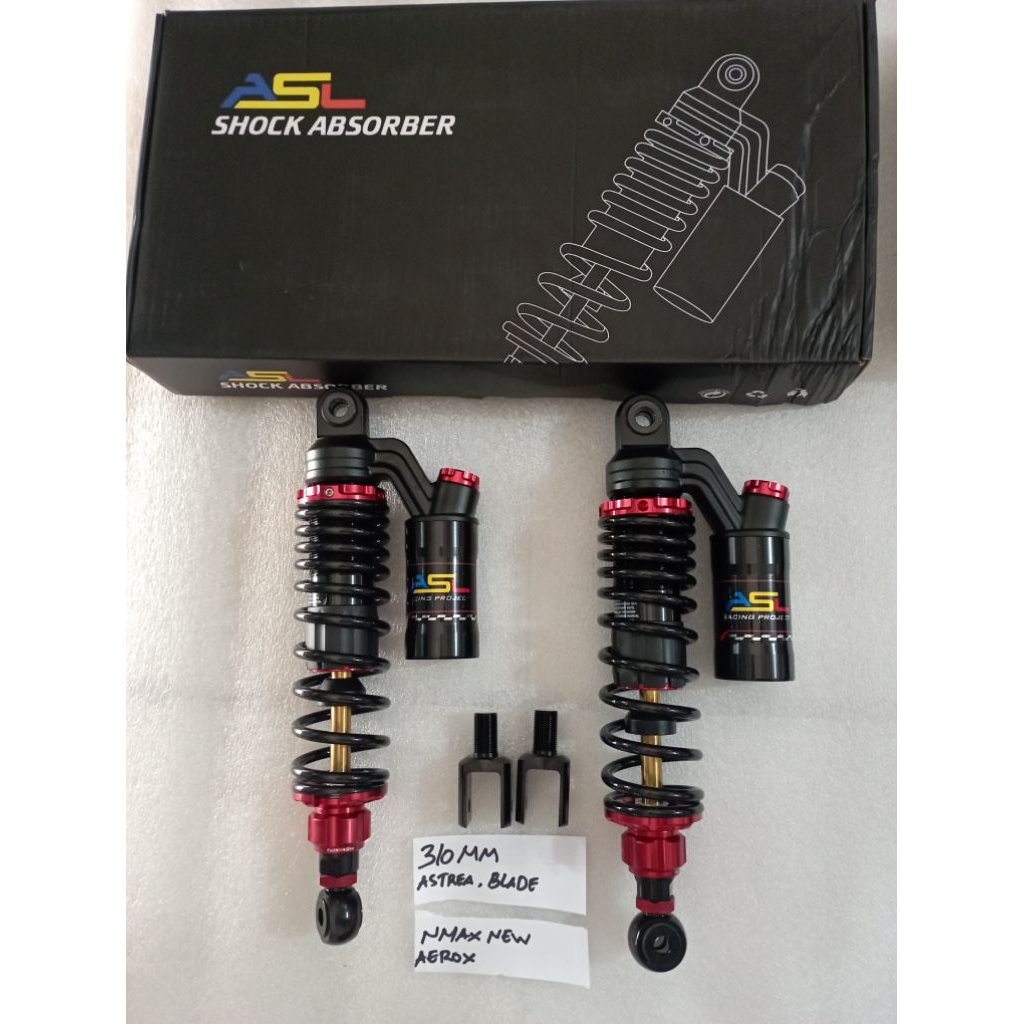 Shock ASL 310 mm Black Red Nmax new Aerox Blade astrea original ASL racing