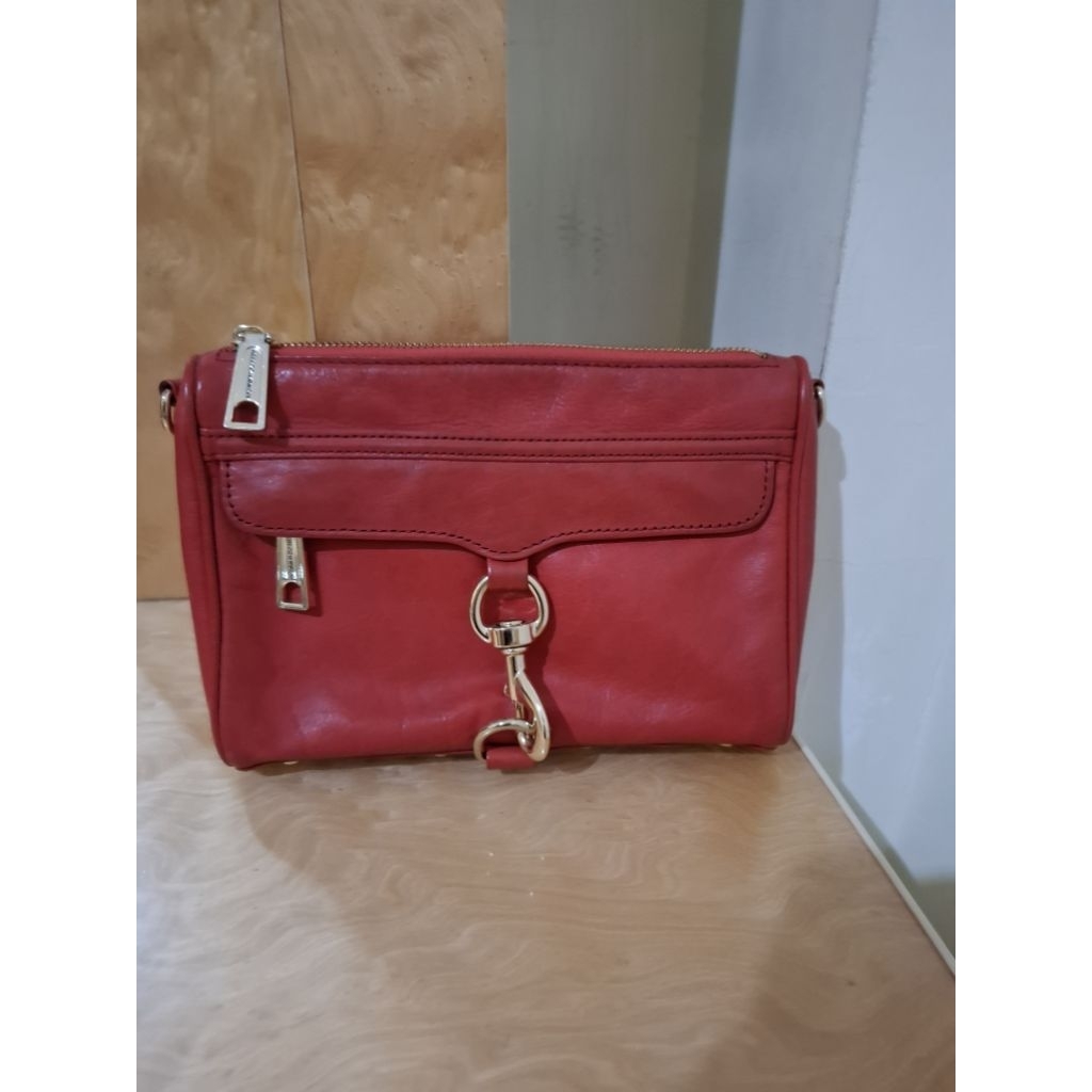 Tas selempang RebeccaMinkoff merah orange preloved
