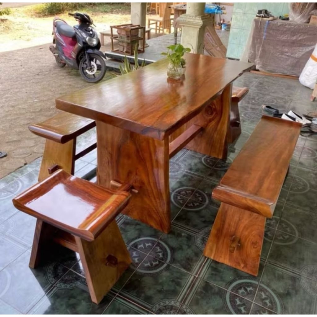 set meja makan trembesi meja makan trembesi meja makan