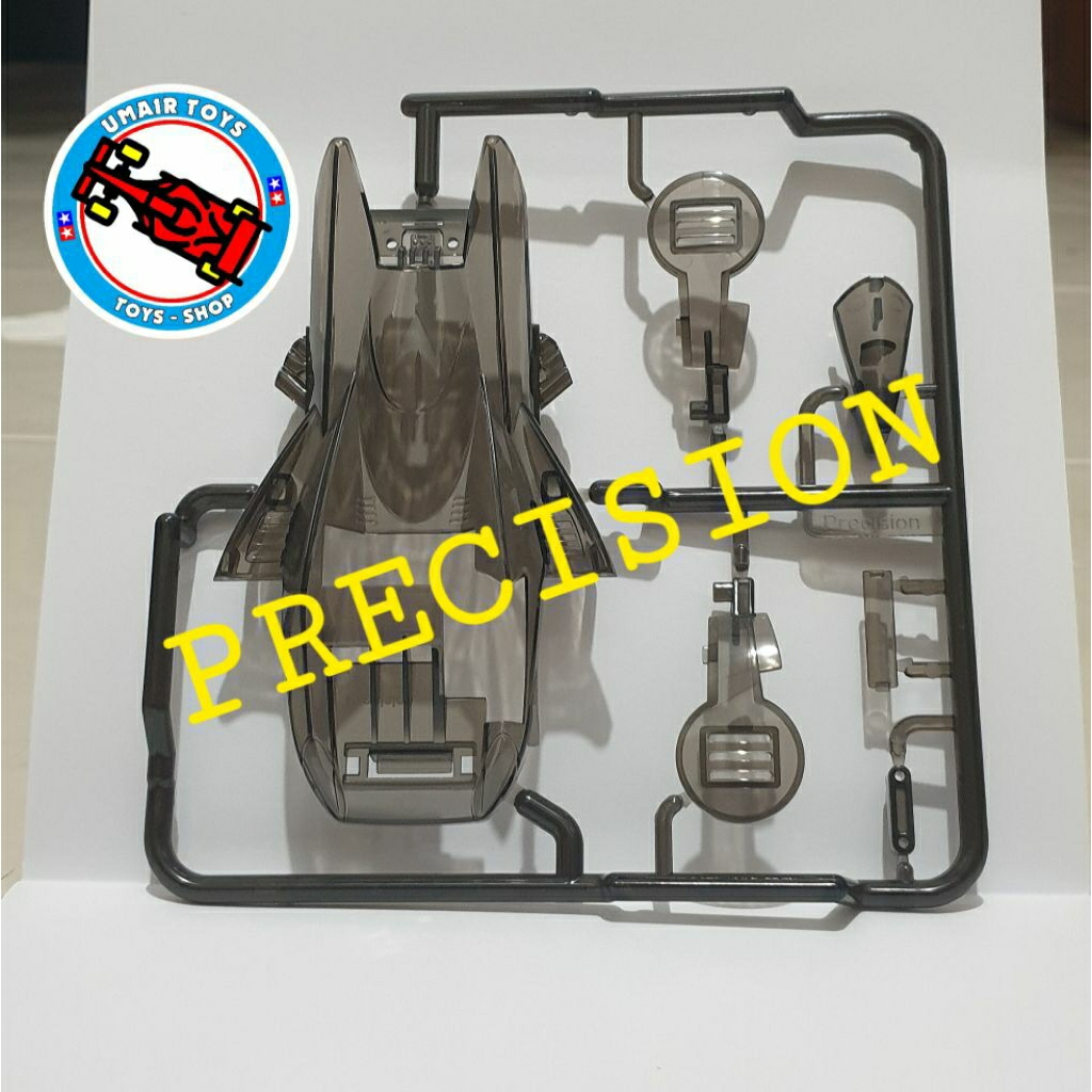 Tamiya Body Strato Vector ABS / Rep body tamiya strato vector black smoke / Hitam Transparan bahan a
