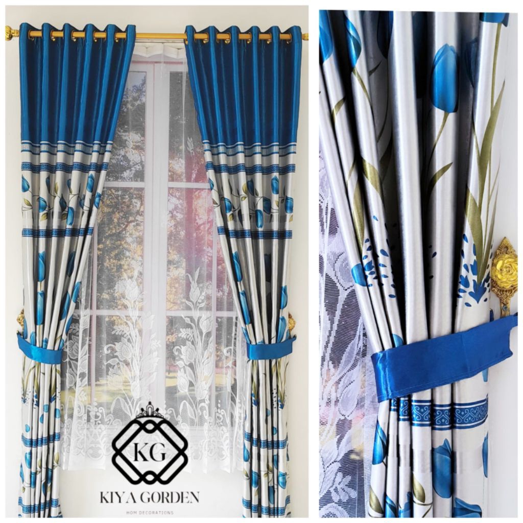 Gorden minimalis pintu dan jendela model semokring tinggi 230 cm kain blackout import