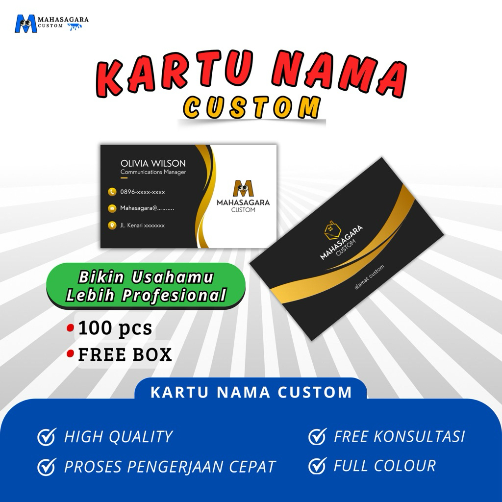 

Kartu Nama / Business Card / 100 pcs FREE BOX