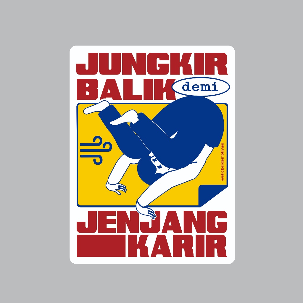 

Sticker Vinyl unik Aesthetic - Jungkir balik