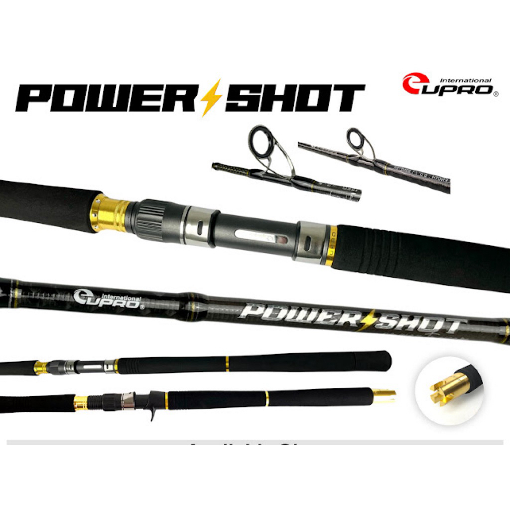 EUPRO Joran Pancing Spinning POWER SHOT Hi-Carbon Blank Extra Strong Saltwater Game Joran Pancing Ji