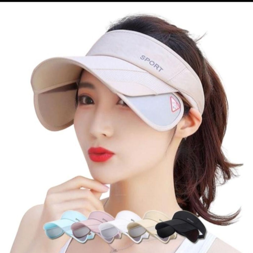 topi olahraga wanita import topi senam visor topi golf