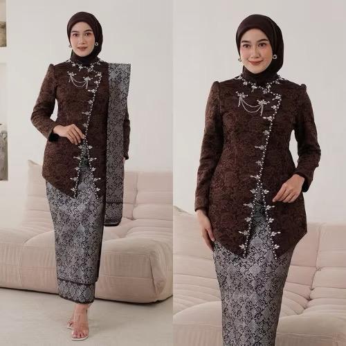 NIRINI 3 in1 Set Kebaya Jawa JANGGAN KARTINI PAYET MUTIARA MEWAH FREE BROS DAN SLENDANG Wisuda Lamar