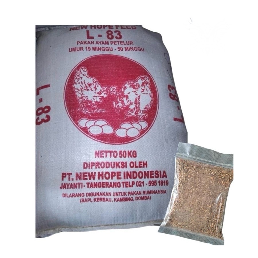 50KG Pakan Ayam Petelur L-83 500gr Protein 17% || Pakan Ayam L-83  Min 17% Protein