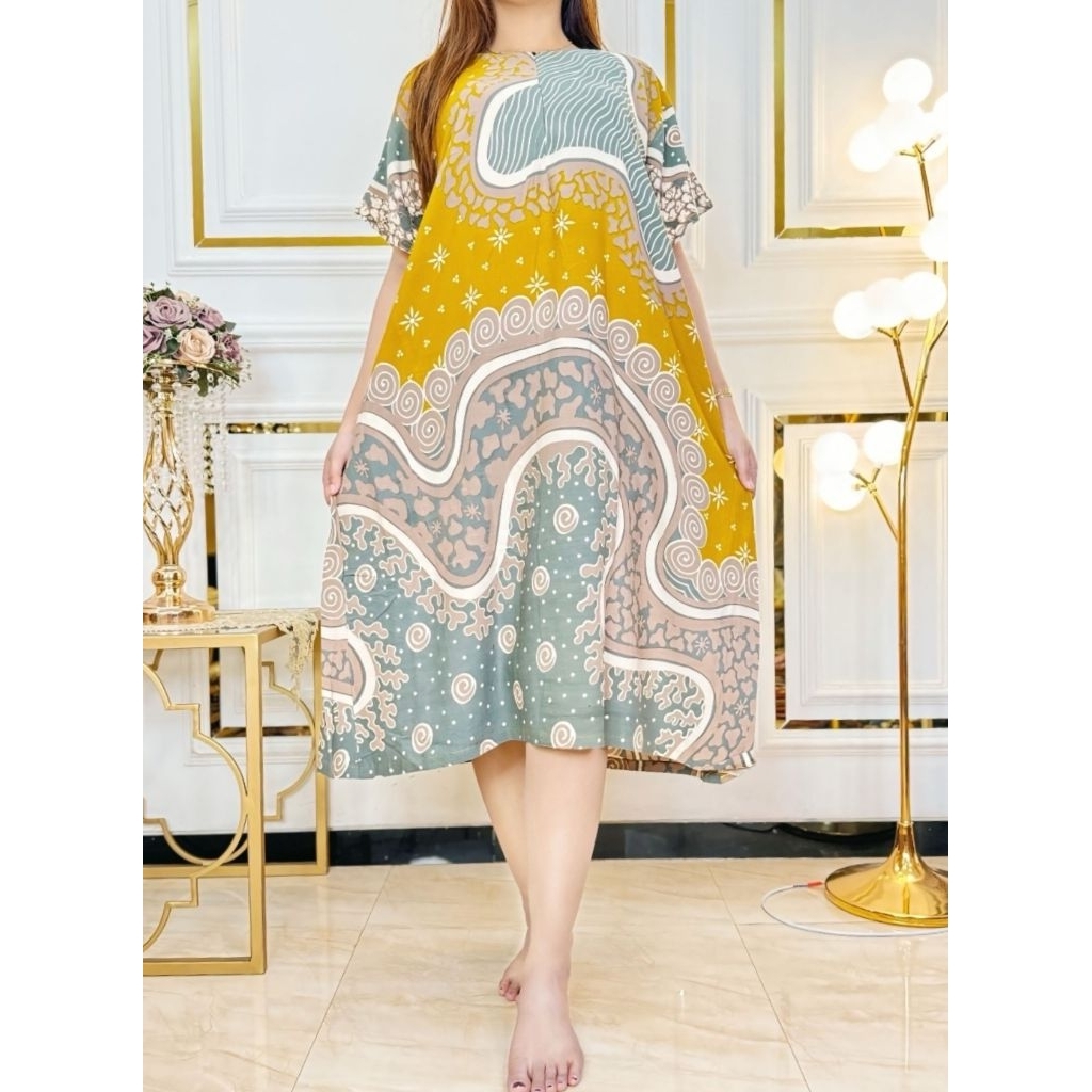 Daster Payung, Bahan Rayon Premium, Motif Mewah