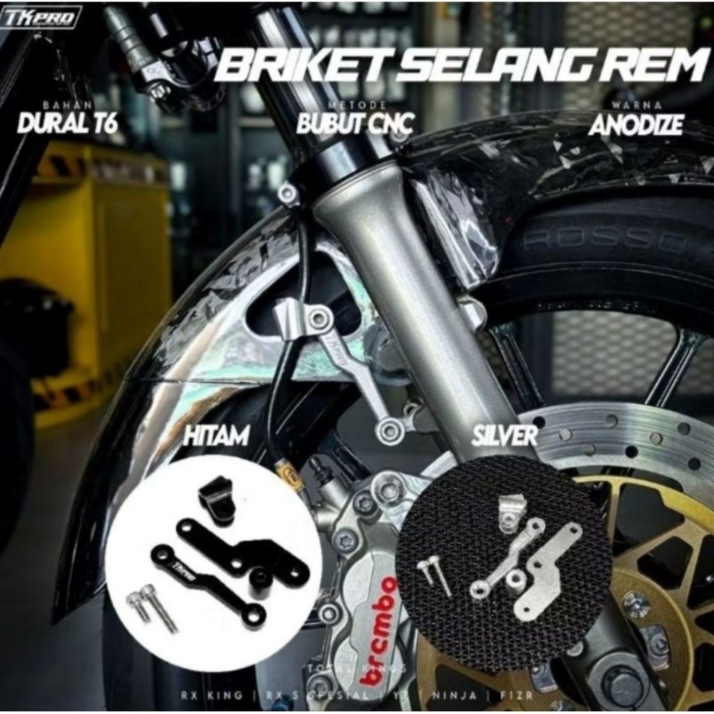 Breket Kleman Selang Rem Depan Yamaha Rx King Rxking Rx K Cnc