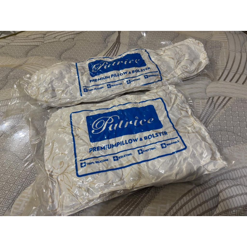 Bantal Guling Patrice Premium Full 100% Silicon Lembut Empuk Nyaman Tidur Sehat Anti Kempes Original