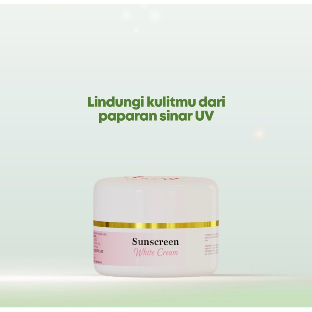 shasy glow sunscreen white cream reg bpom - sunblock melindungi dari sinar matahari dan mencerahkan