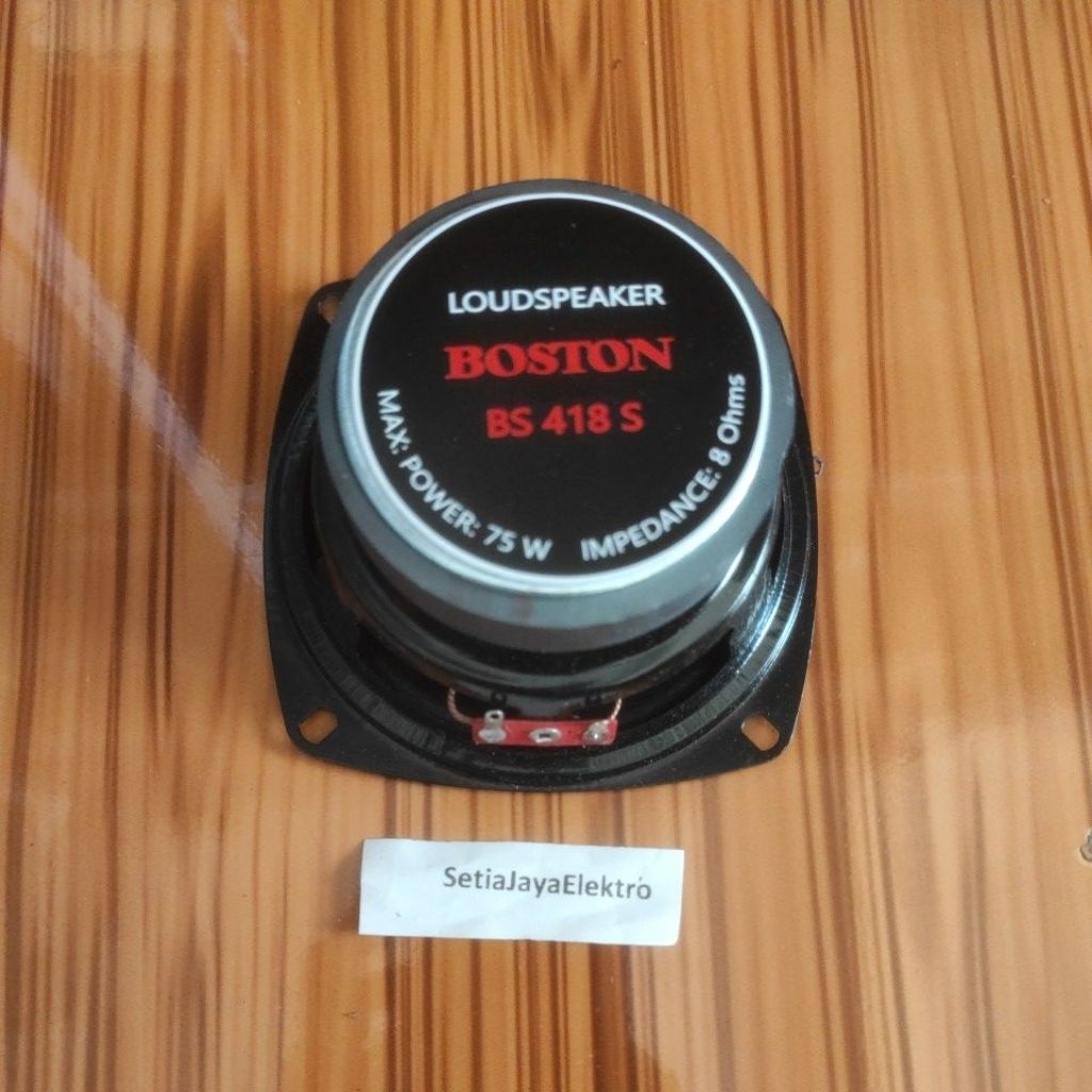 speaker 4 inch Boston BS 418 S 75W woofer / speaker komponen magnet tutup besi 4" 30 Watt / speaker 