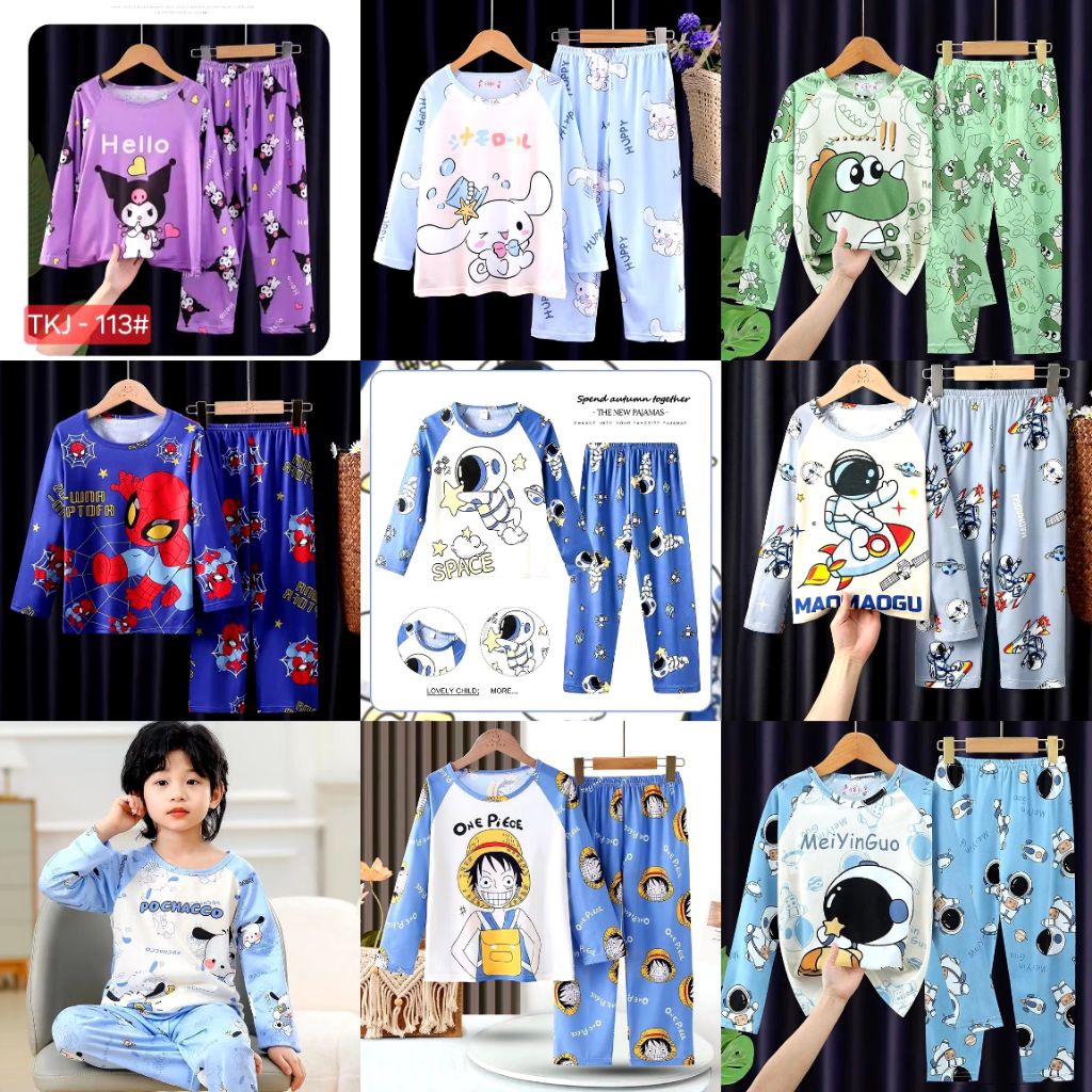 [PART 23] Piyama Anak Perempuan dan Laki-Laki | Baju Tidur Anak Karakter Import | Piyama Anak Usia 4