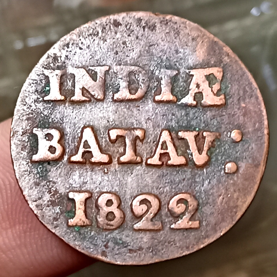 Koin Kuno Indonesia Jaman Belanda 1 Duit - Willem I Tahun 1822