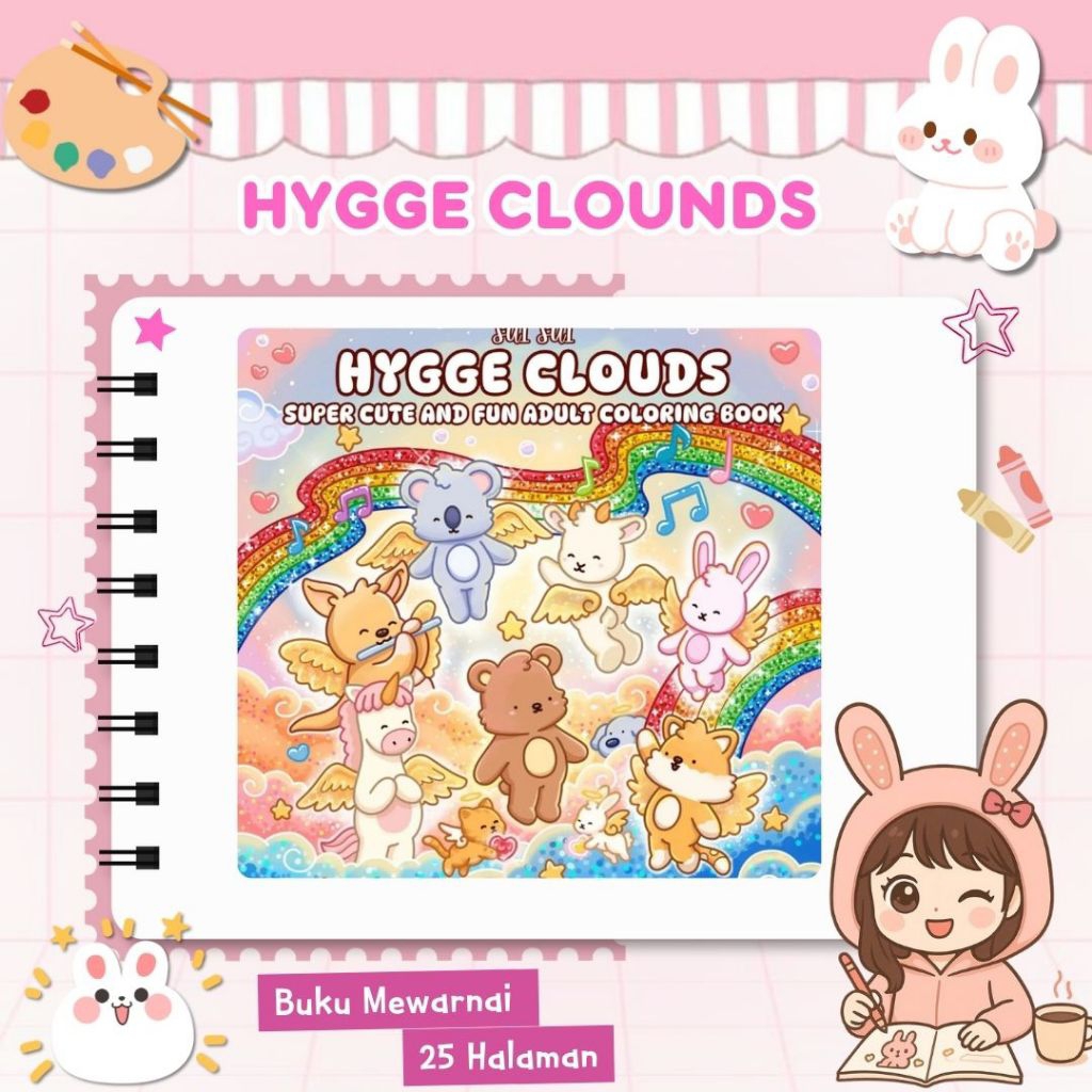 Buku Mewarnai Hygge Clouds