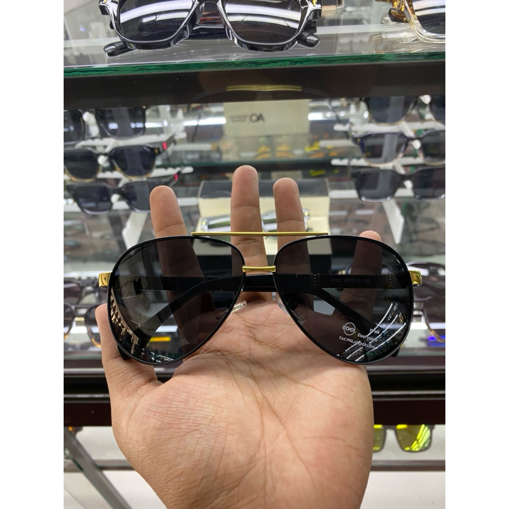 Kacamata Hitam Cowok Tac Polarized Lens 6102