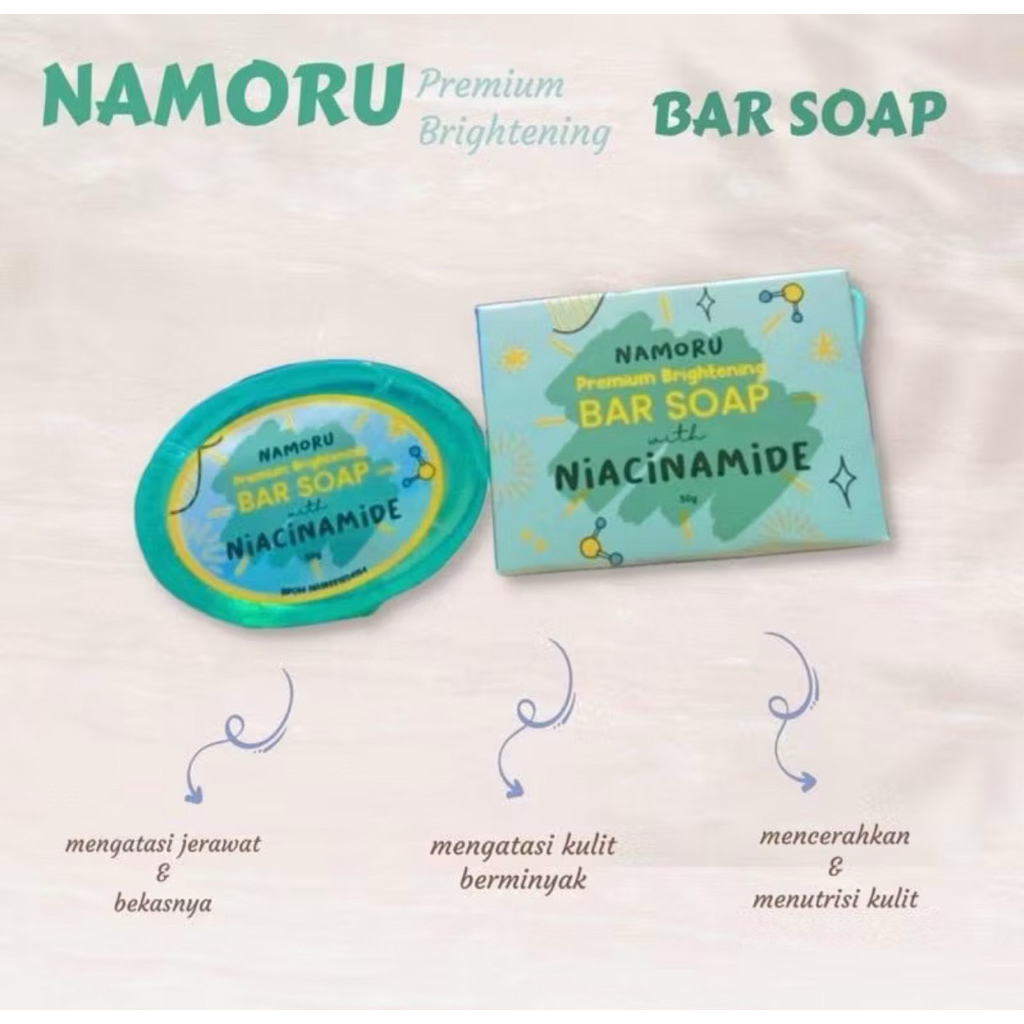 Ready NAMORU premium brightening soap/sabun namoru BPOM