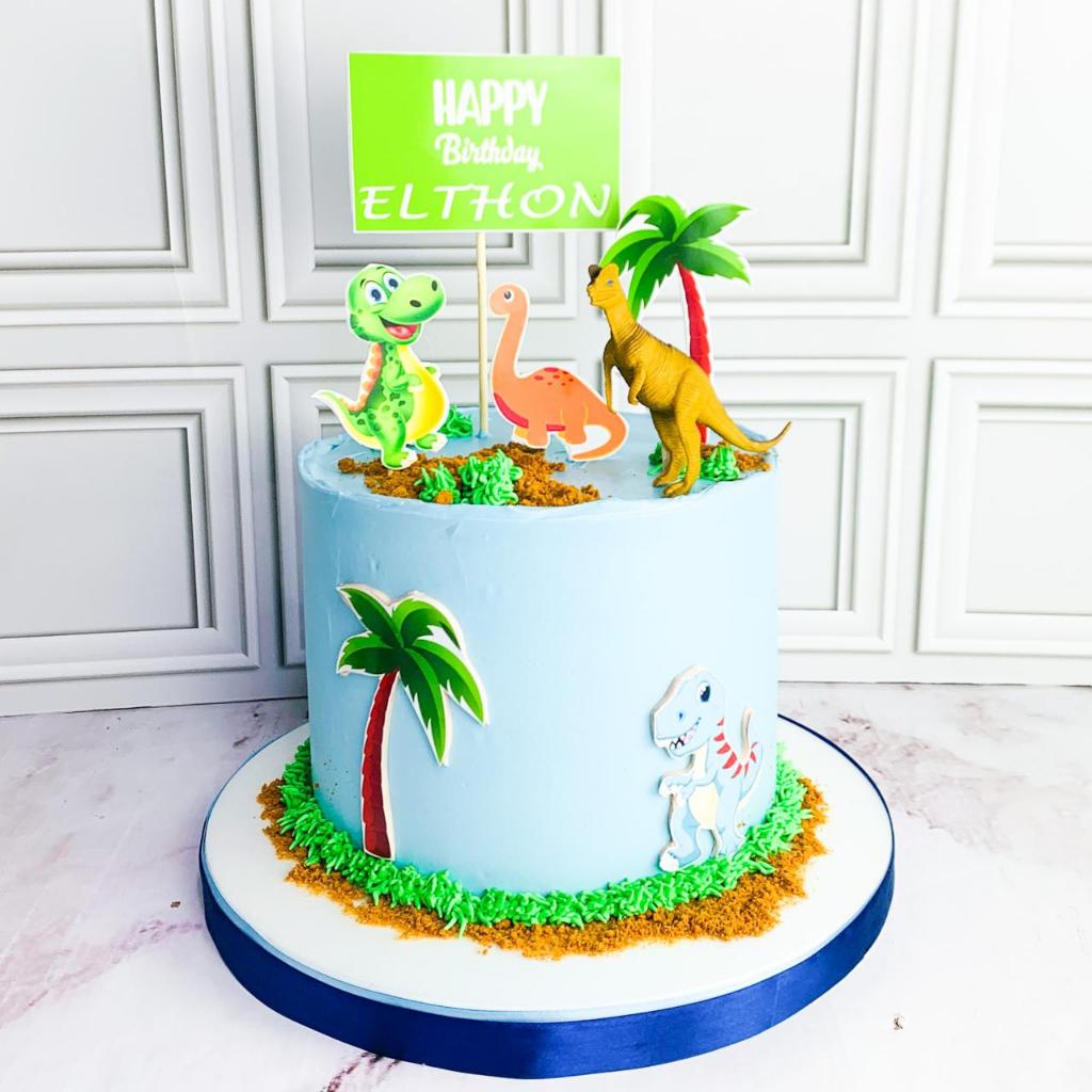 Kue Ulang Tahun/Birthday Cake/Kue ultah tema Dino/Dino Cake/Kue Dinosaurus