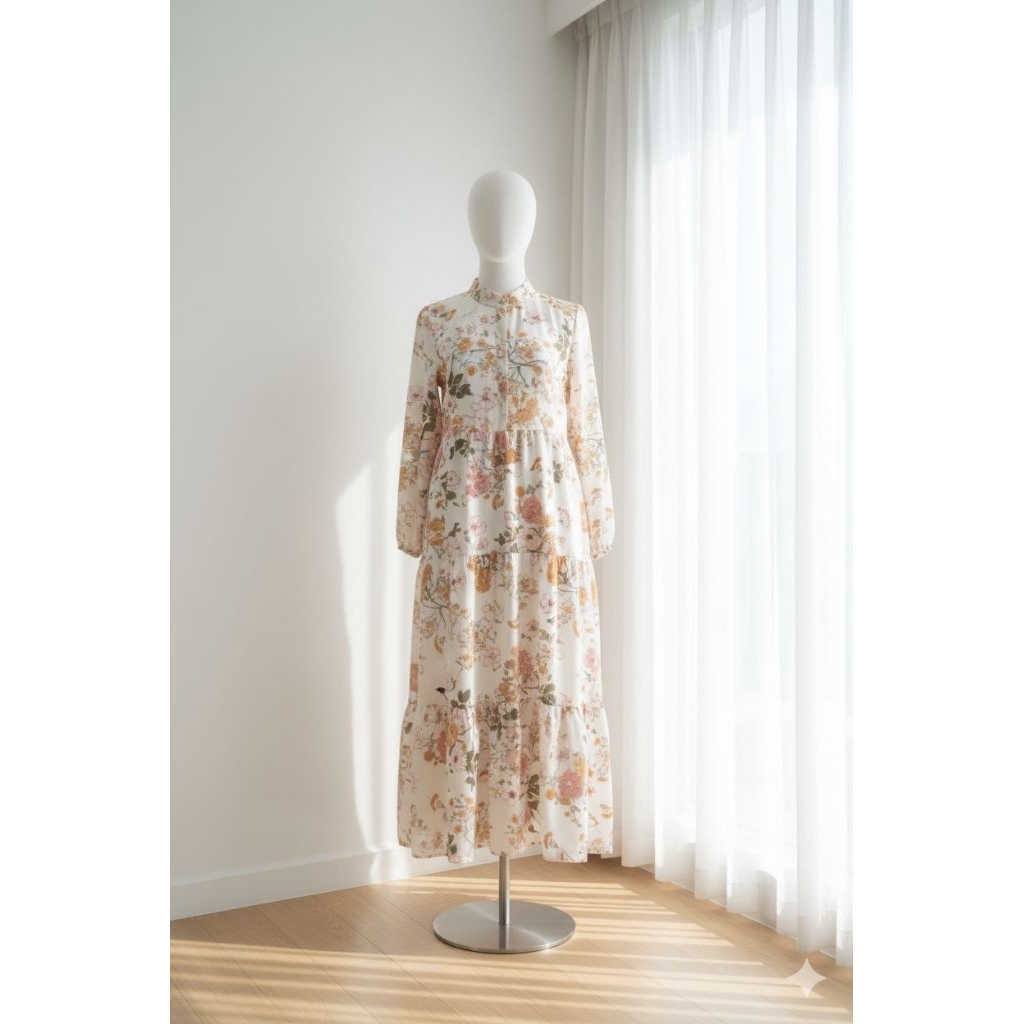 Gardenia Dress Vintage | Gaun Muslimah | Dress Vintage | Dress Korean Style