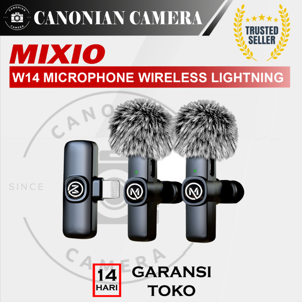 Microphone Wireless Lavalier Mixio W14 Lightning