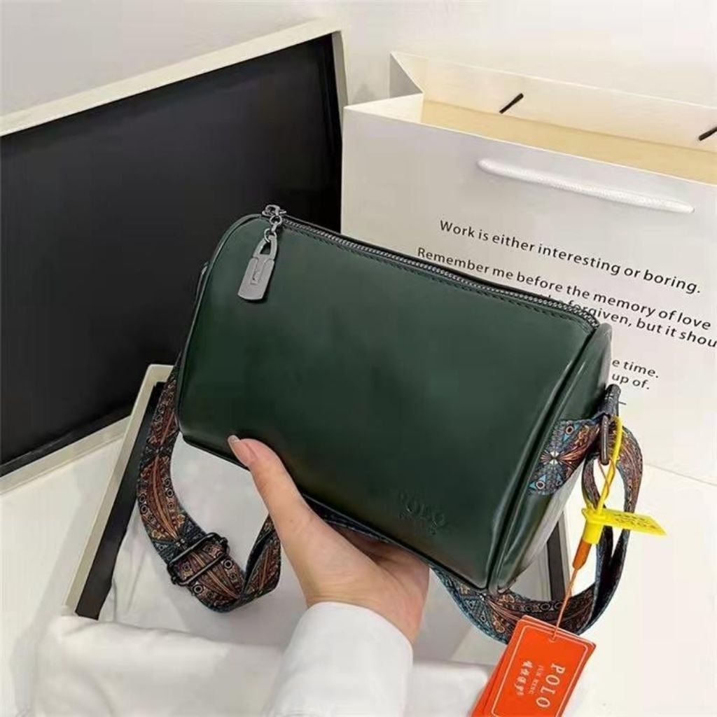 (1 KG MUAT 2PCS) J122052 BQJ3457 TAS SELEMPANG TERBARU TERLARIS TAS BULAT PANJANG TERBARU CANTIK PER