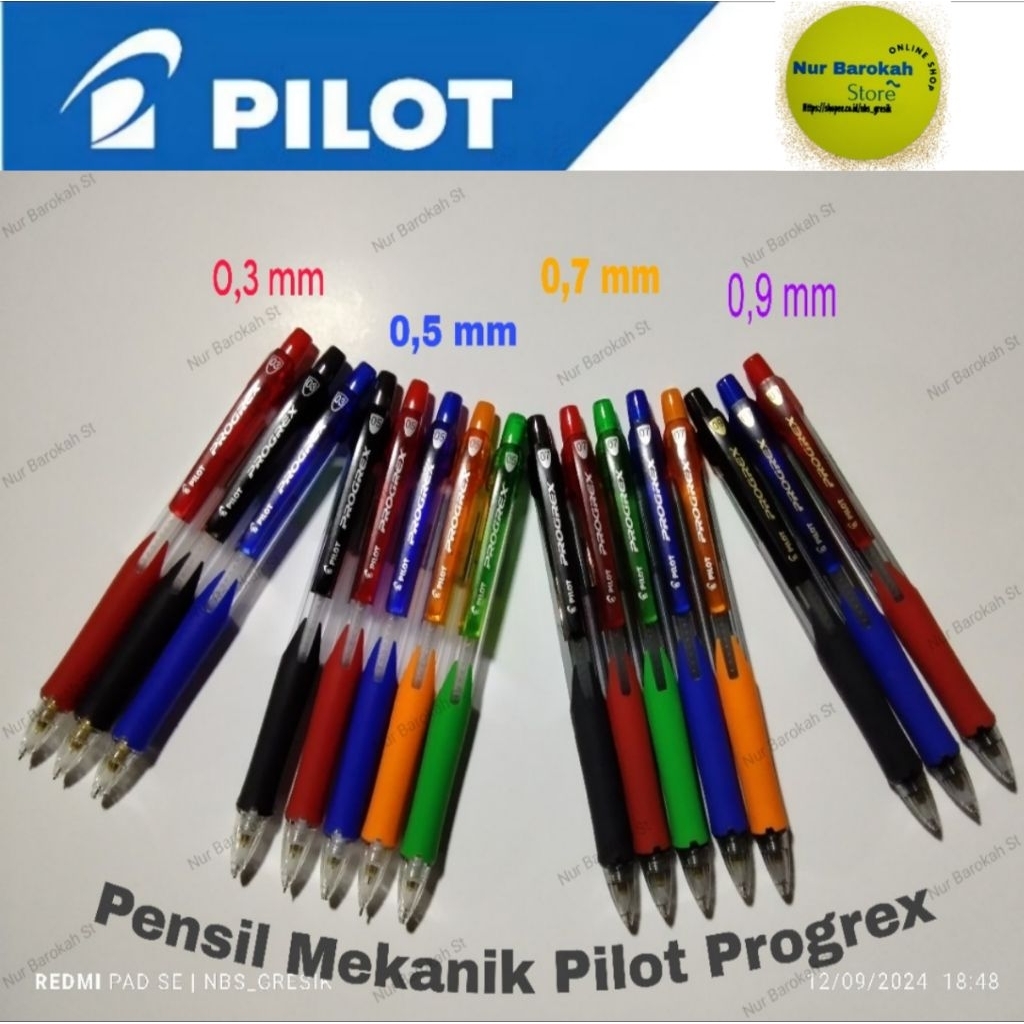 

Pensil Mekanik Pilot Progrex 0,3 / 0,5 / 0,7 mm / 0,9 mm