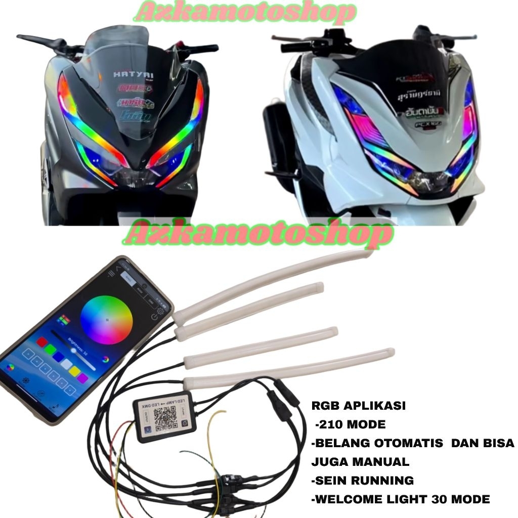 LAMPU ALIS RGB PCX 150 PCX 160 RGB APLIKASI BLUETOOTH ALIS PCX 150 160