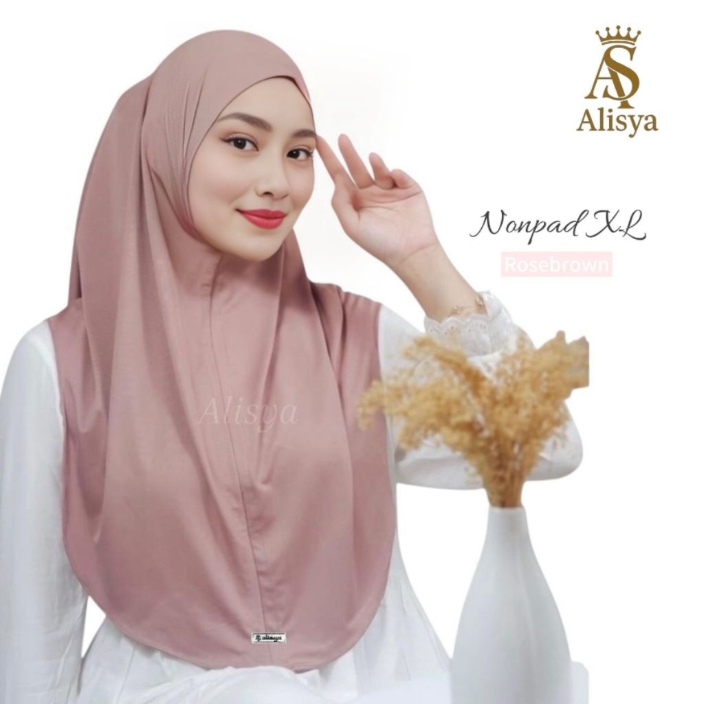 ALISYA - Hijab Nonpad Jumbo Hijab  Syar'i Hijab Jersey Hijab Instan Syar'i